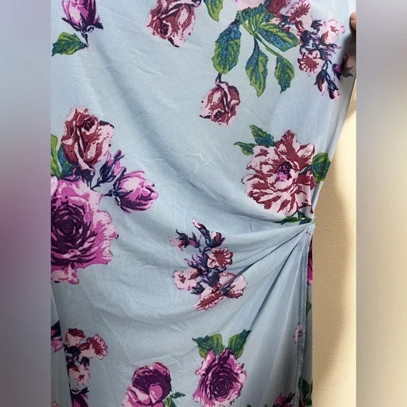 Free People Carmel Midi Dress - Blue Floral - Picture 10 of 11